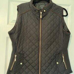 Women's Quilted Black Vest